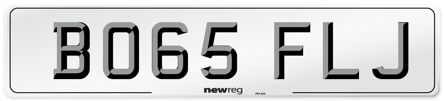 BO65 FLJ Number Plate from New Reg